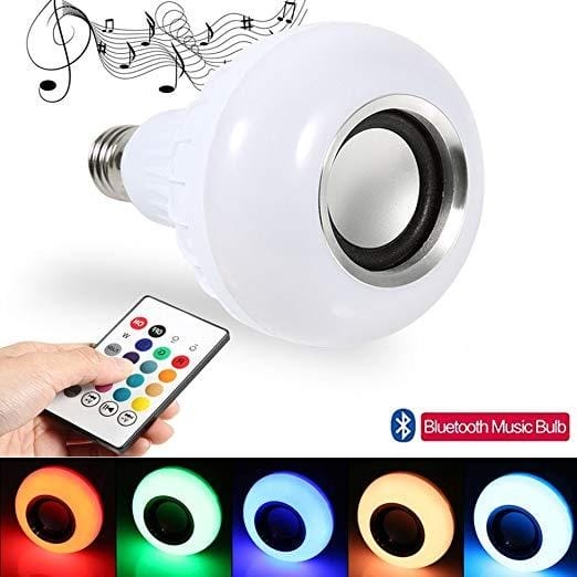 Led music bulb RGB wireless Bluetooth light bulb with speaker / 24-key remote control in Pakistan