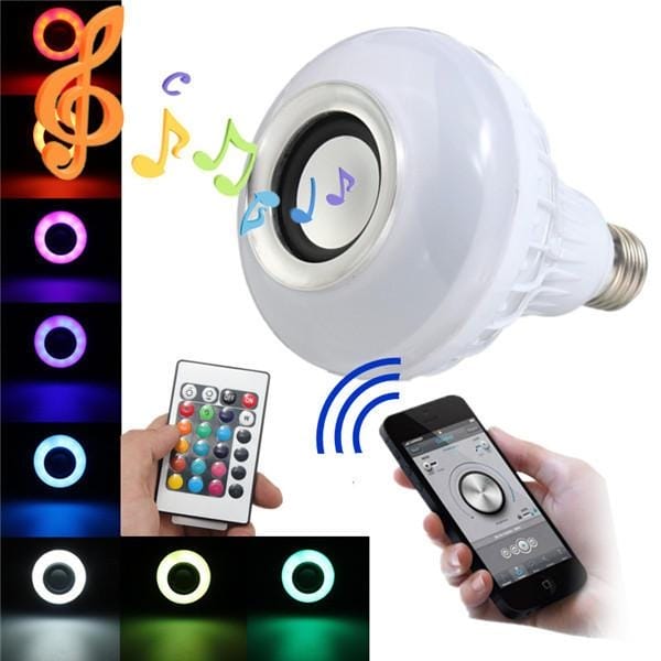 Led music bulb RGB wireless Bluetooth light bulb with speaker / 24-key remote control in Pakistan