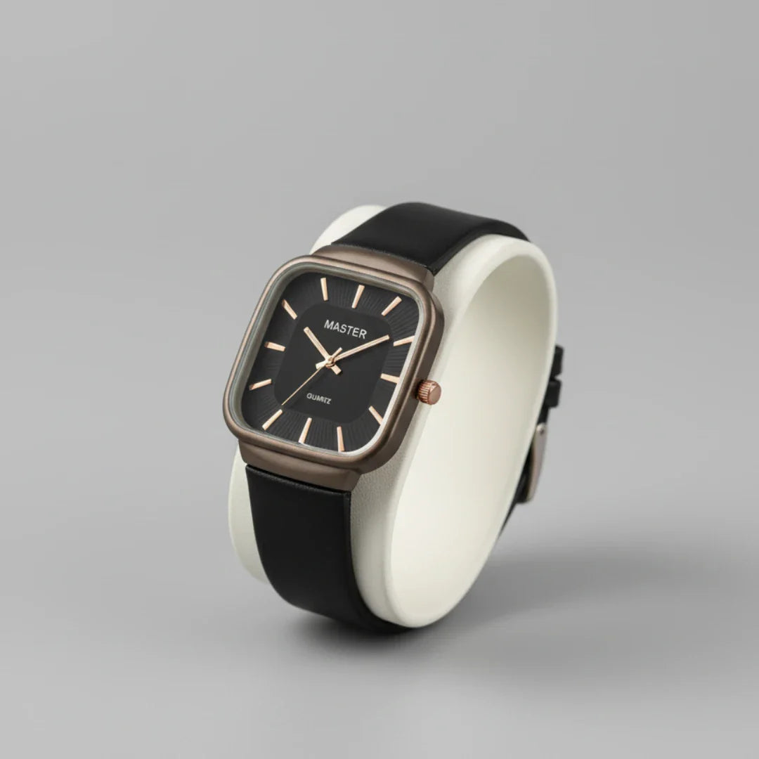 Master Quartz Square Dial Wrist Watch